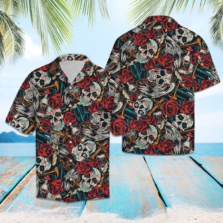 Higozy Skull Hawaii Shirts Ha95199