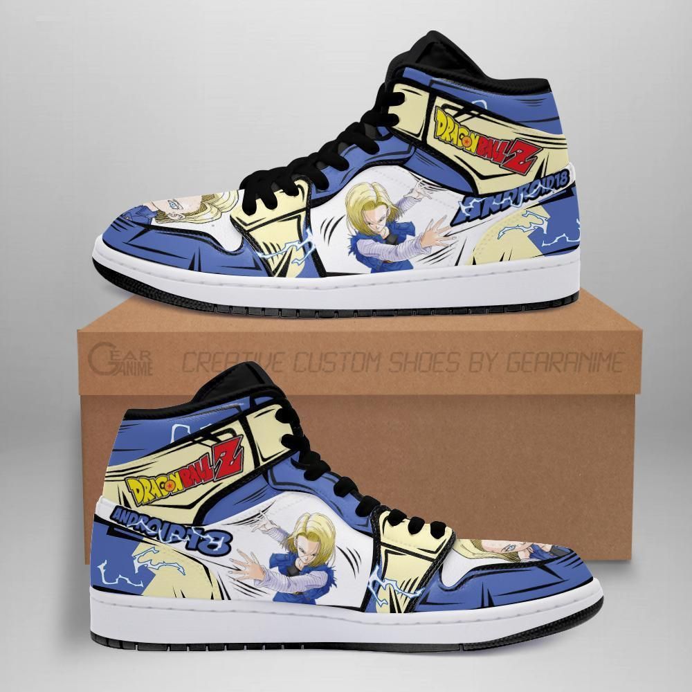 Android 18 Sneakers Dragon Ball Z Anime Shoes Fan Gift MN04 Jordan Sneaker