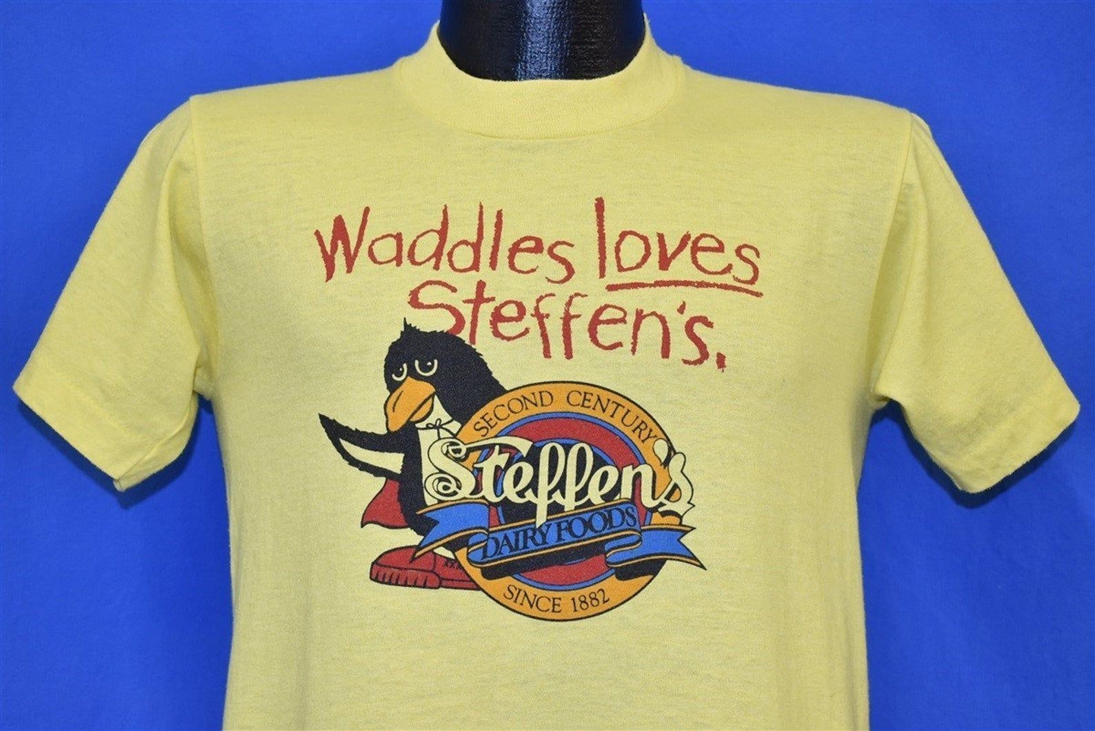 90S Waddles Loves Steffens Dairy Co T-Shirt Vintage Tee