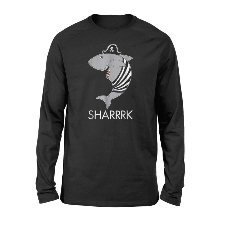 Cute Shark Funny Shark Lover Gift Cute Pirate Long Sleeve T-Shirt