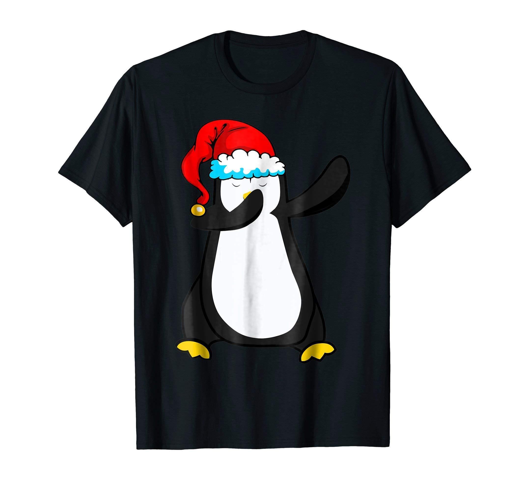 Dabbing Dancing Penguin Christmas Holiday T-Shirt