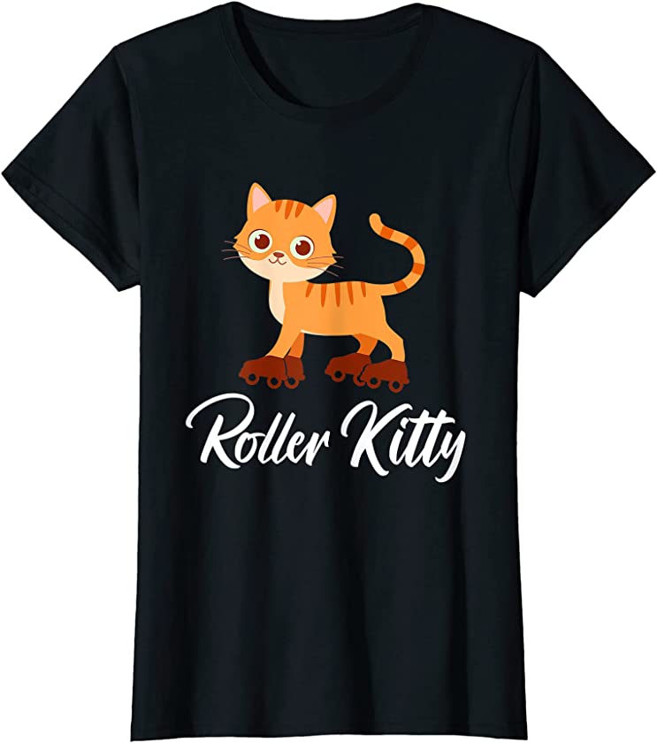 Womens Roller Kitten | Roller Skating Girl T-Shirt