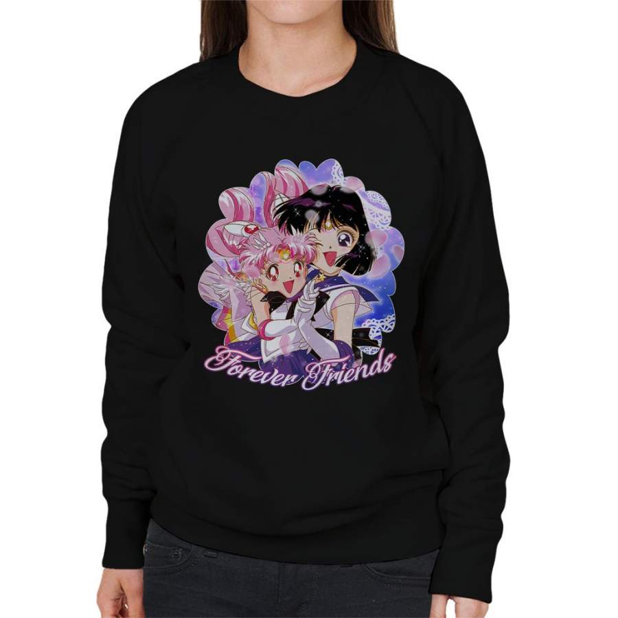 Forever Friends Chibimoon And Hotaru Sailor Moon Women’s Sweatshirt
