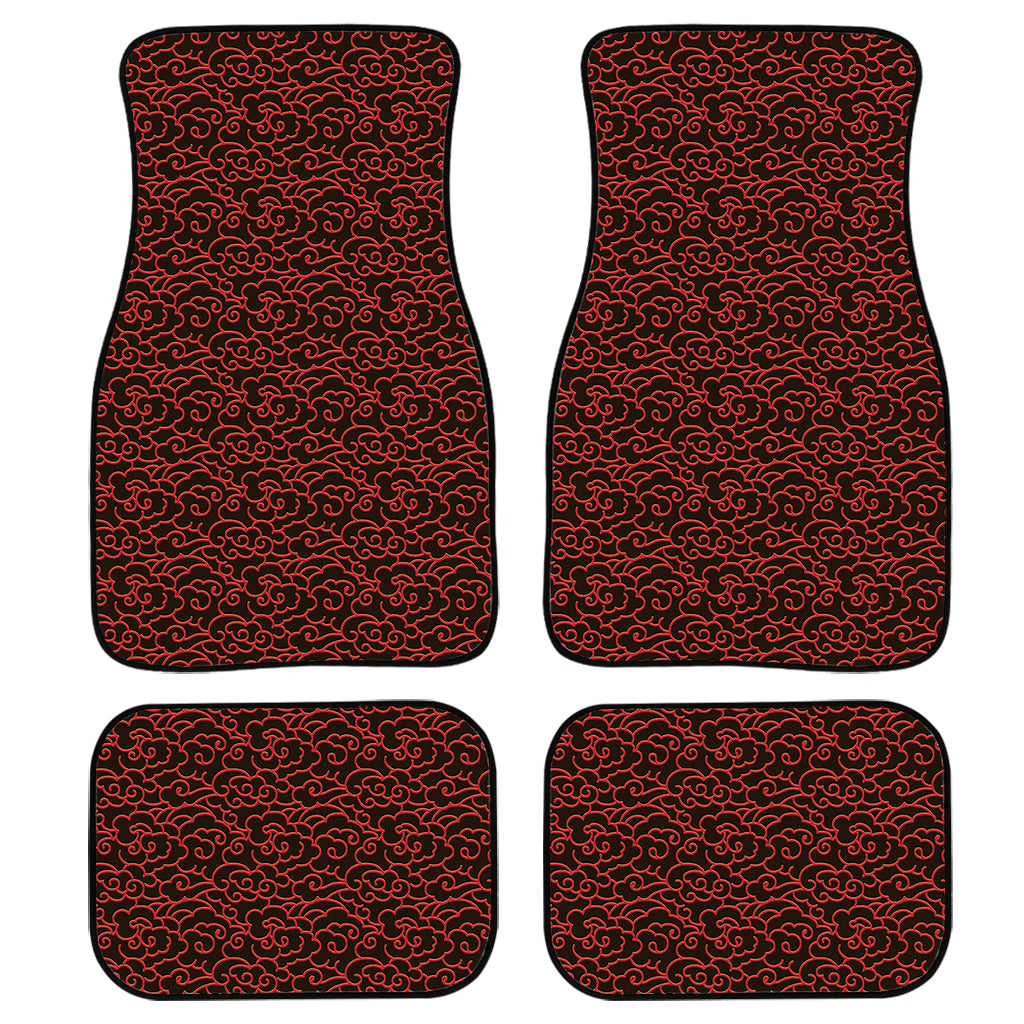 Chinese Cloud Pattern Print Front And Back Car Floor Mats, Front Car Mat