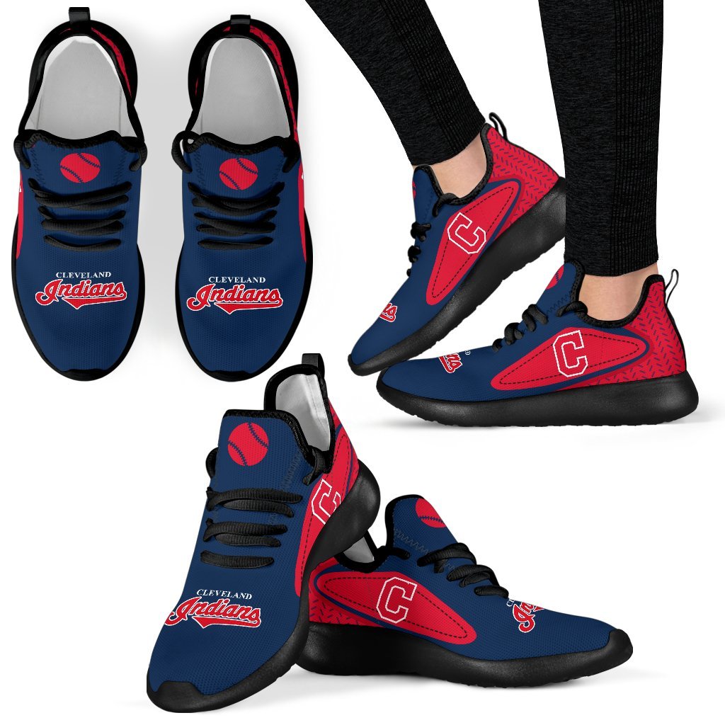 Colorful React Cleveland Indians Mesh Knit Sneakers