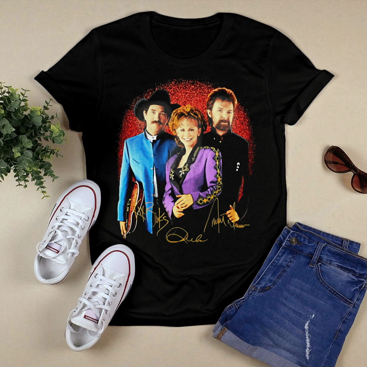 1997 Reba McEntire + Brooks and Dunn Vintage If You See Him  If You See Her Era Classic 90s Country Music Super Tour Concert Promo T-Shirt