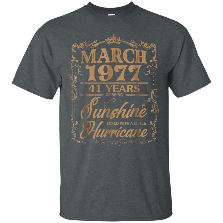 AGR March 1977 41 Years Of Being Sunshine Hurricane Tshirt Jaq T-shirt