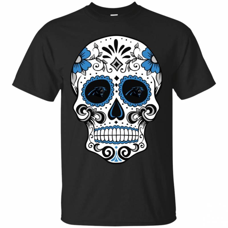 Carolina Panthers Sugar Skull T-shirt Long Sleeve Sweatshirt Hoodie