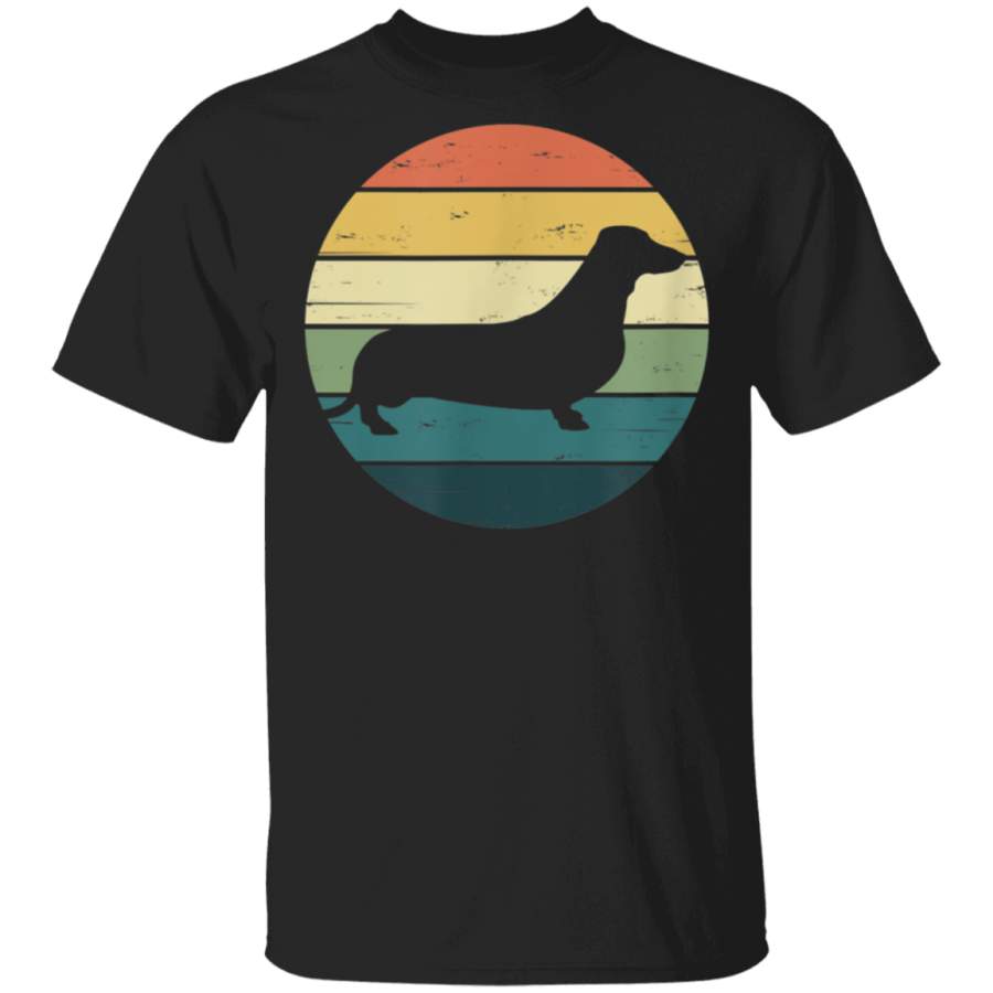 Retro Rainbow Dachshund TShirt