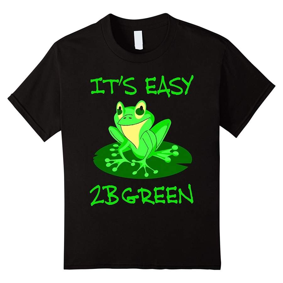 Green Tree Frog Lily Pad Cute Retro Toon Men Short Sleeve T-Shirt