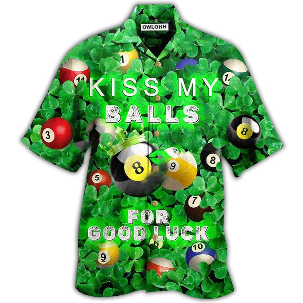 Billiard Kiss My Balls Saint Patricks Day Hawaii Shirt Ha64406