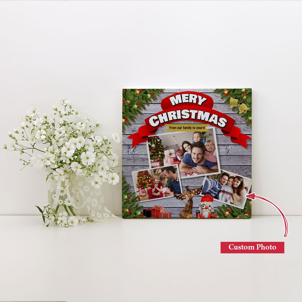 ViticStore™ Customize Image, Happy Memories – Christmas canvas for decor, family gift, home decor, christmas gift