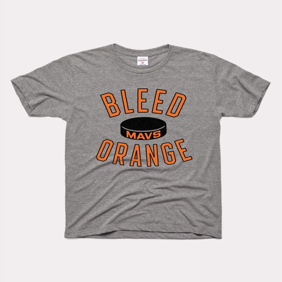 Vintage Grey Mavericks Bleed Orange T-Shirt