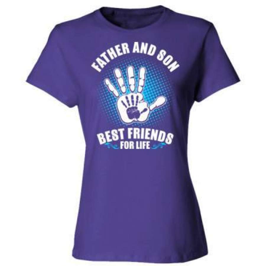 AGR Father And Son Best Friends For Life – Ladies’ Cotton T-Shirt