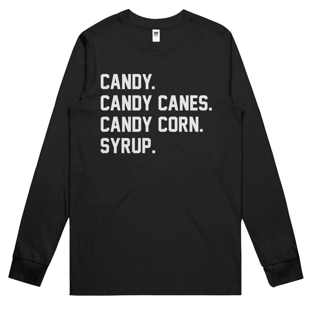 Candy, Candy Canes, Candy Corn, Syrup, Christmas Long Sleeve T Shirts