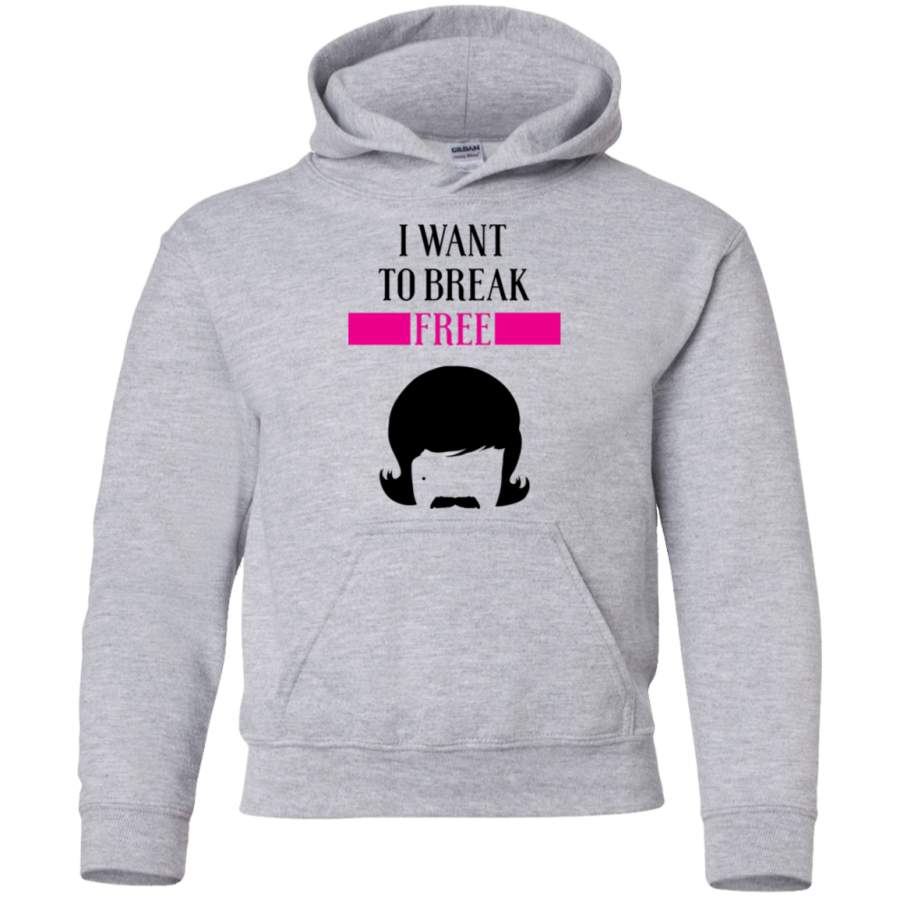 AGR I WANT TO BREAK FREE Youth Pullover Hoodie