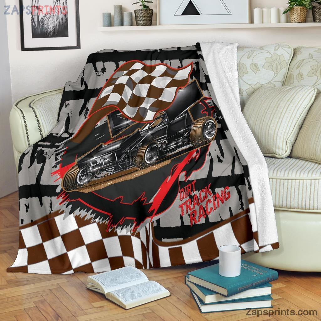 Gift For Racing Lover – Dirt Racing Sprint Car Blanket – Gift For Friends