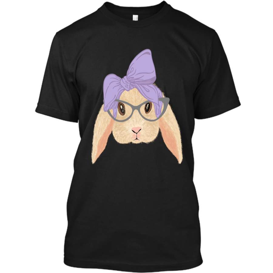 Cute Hipster Easter Bunny Shirt Funny Rabbit for Girls Custom Ultra Cotton