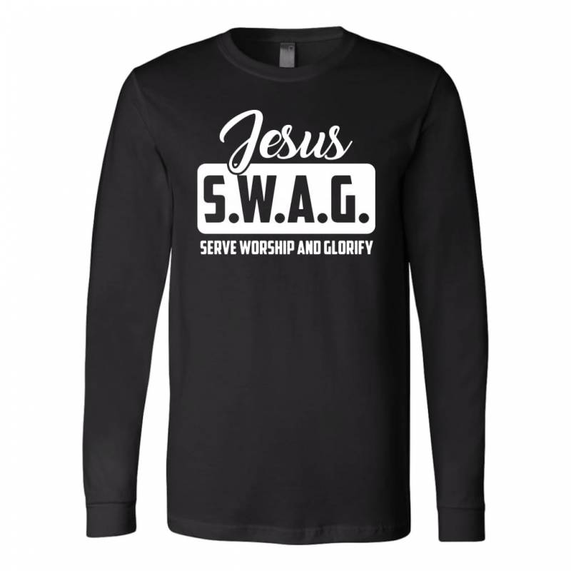 Jesus S.W.A.G serve worship and glorify long sleeve t-shirt | Christian apparel