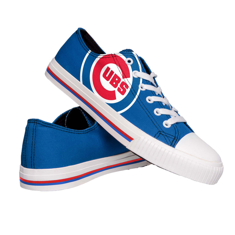 Chicago Cubs MLB Mens Low Top Big Logo Canvas Shoes