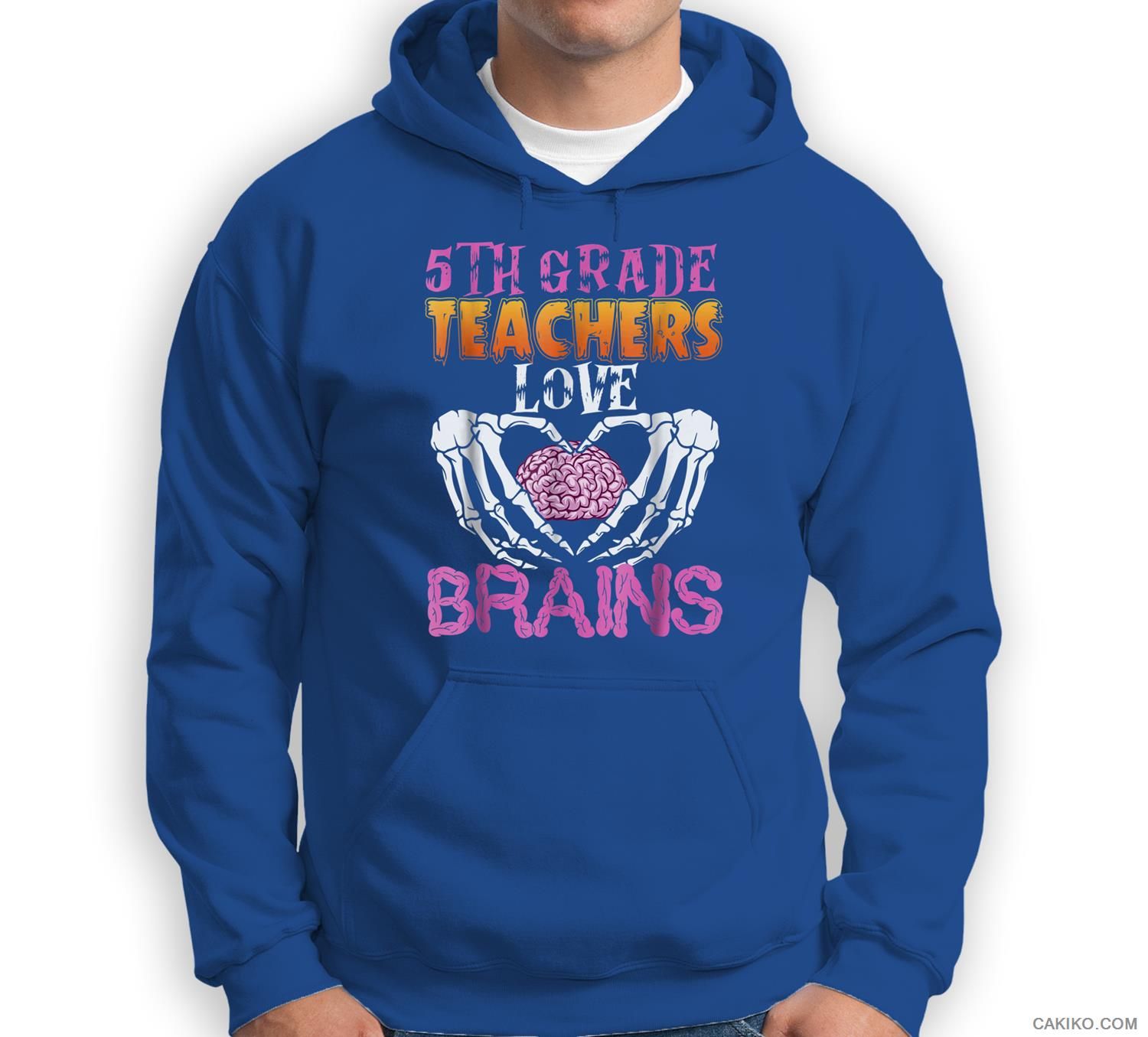 5Th Grade Teacher Love Brains Funny Halloween Sweatshirt & Hoodie