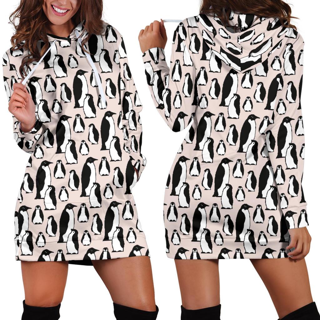 Penguin Themed Women Hoodie Dress