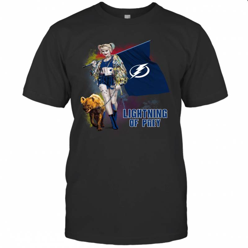 Harley Quinn flag Tampa Bay Lightning Of Prey T-Shirt