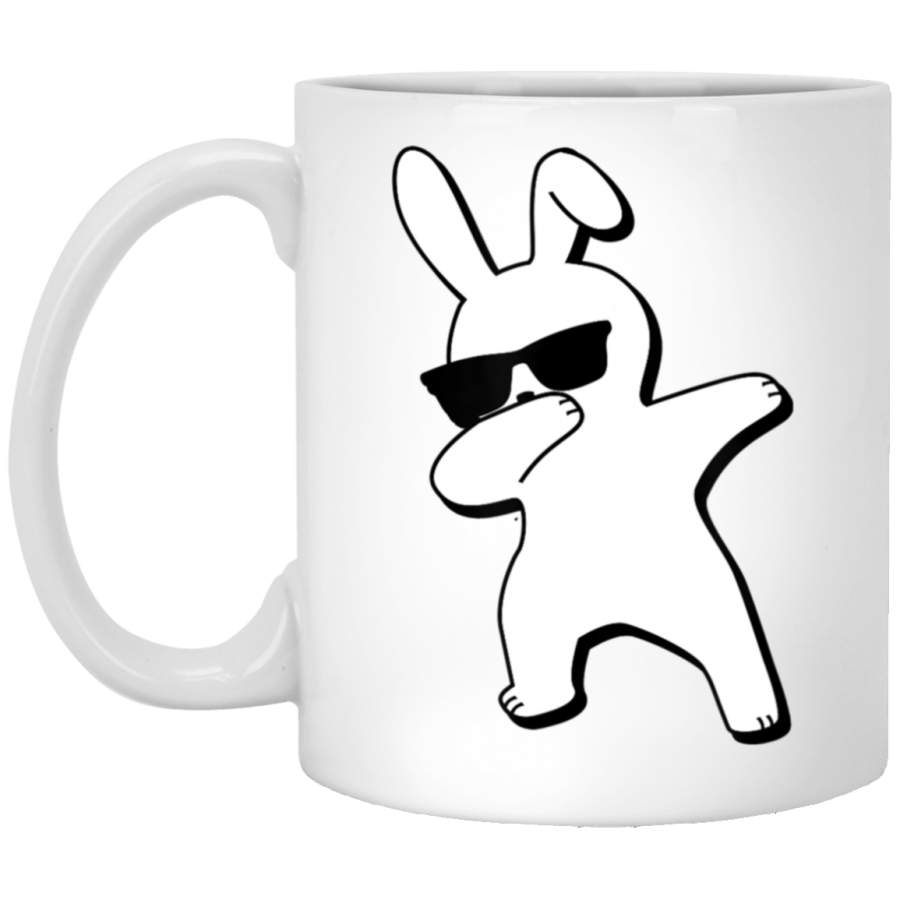 Dabbing Bunny Easter – Easter Day Gifts Adults Kids 11oz 15oz White Mug Happy Easter Day Funny Colors Eggs Bunny Ears Peeps Cute