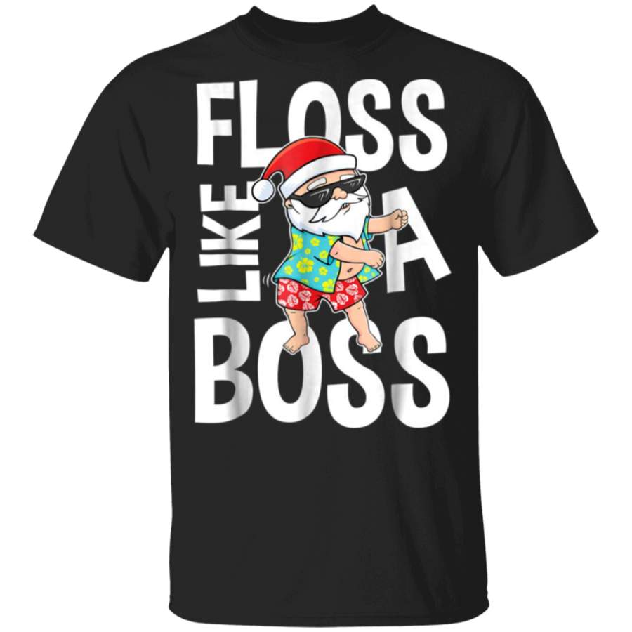 Floss Like A Boss Flossing Santa Christmas in July Shirt