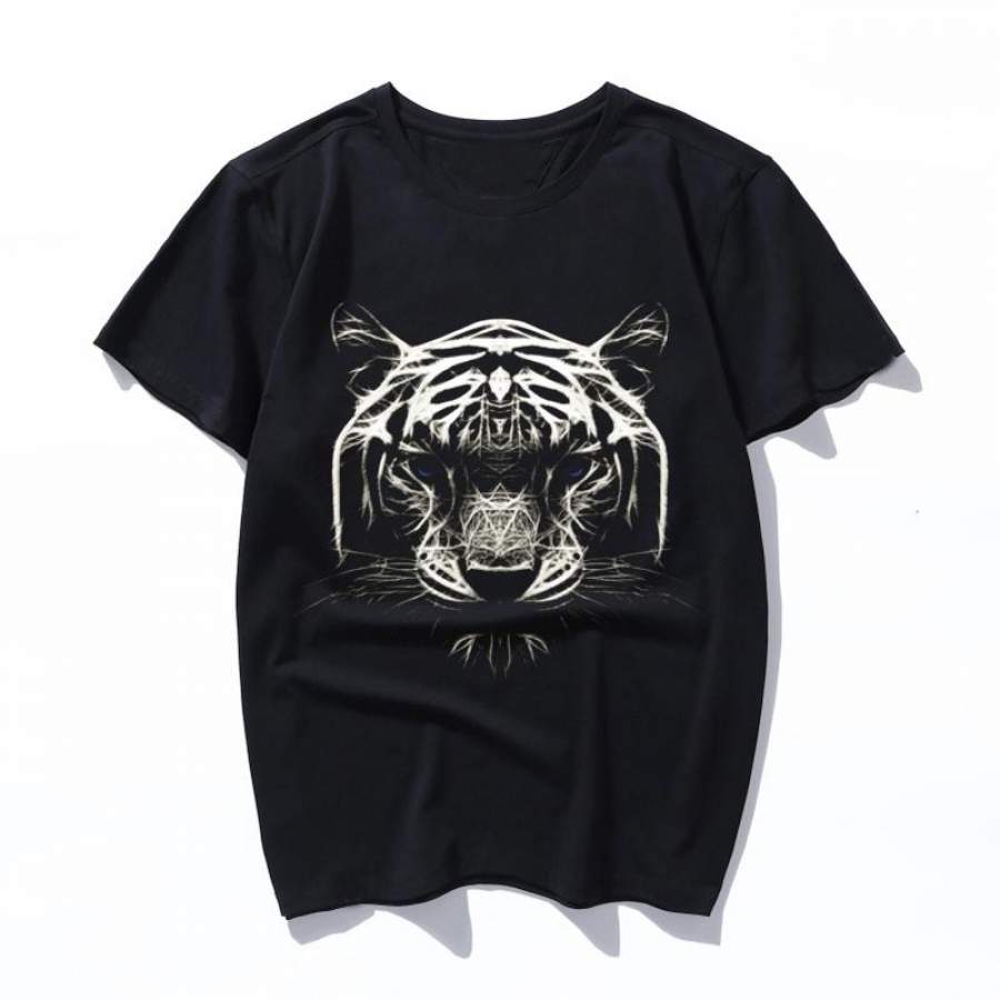 white tiger T Shirt Female T-Shirt Print Percent Cotton Tee Shirt Male 3xl Short Sleeve Cute Beach Tshirt