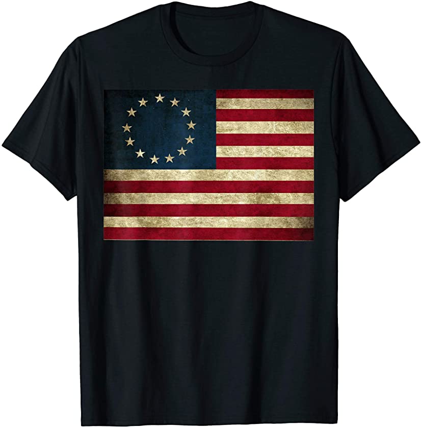 Betsy Ross flag Shirt 4th of July American Flag 1776 Vintage T-Shirt