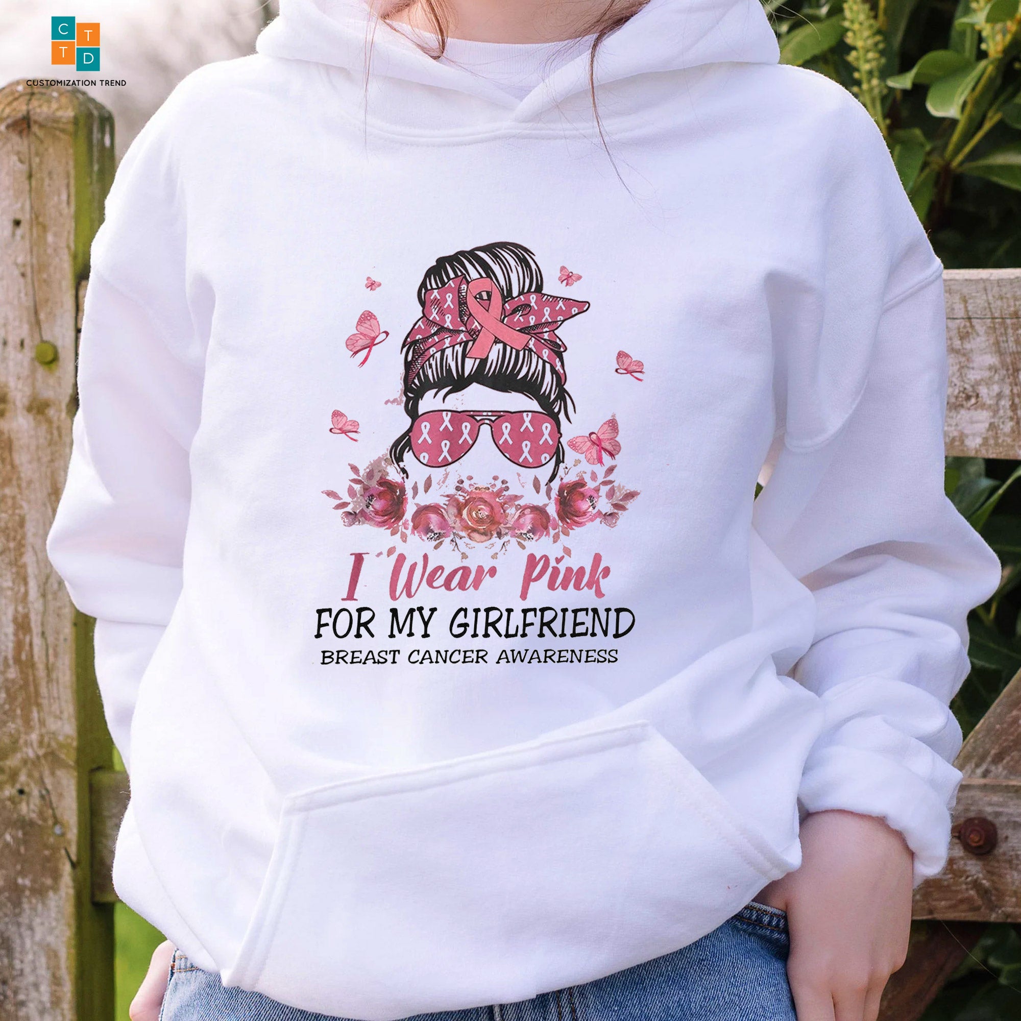 I Wear Pink For My Girlfriend Breast Cancer Hoodie, Shirt