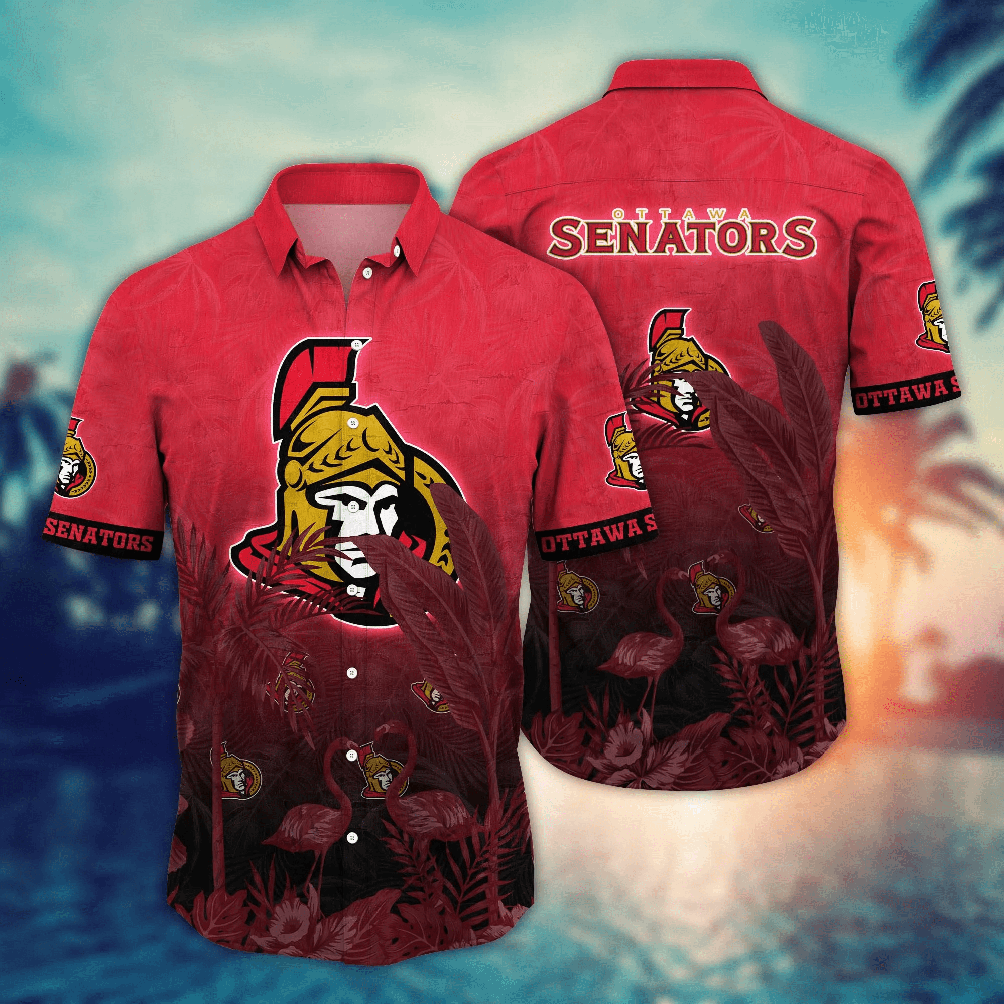 Ottawa Senators Nhl Hawaiian Shirt Ice Cream Seasontime Aloha Shirt