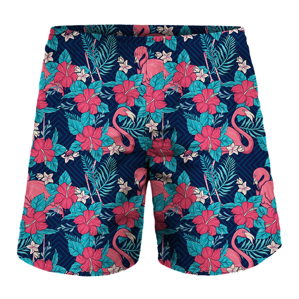 Flamingo And Hawaii Floral Print Shorts Ha28148