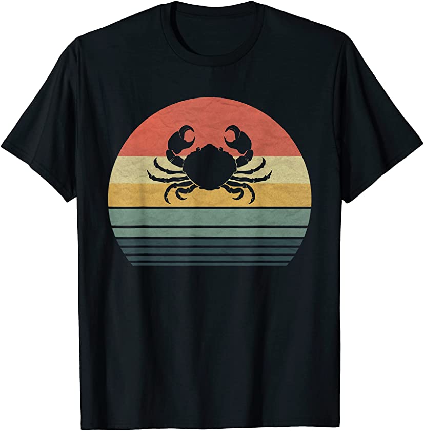 Retro Vintage Crab T-Shirt Gift For Family Love Animals T-Shirt