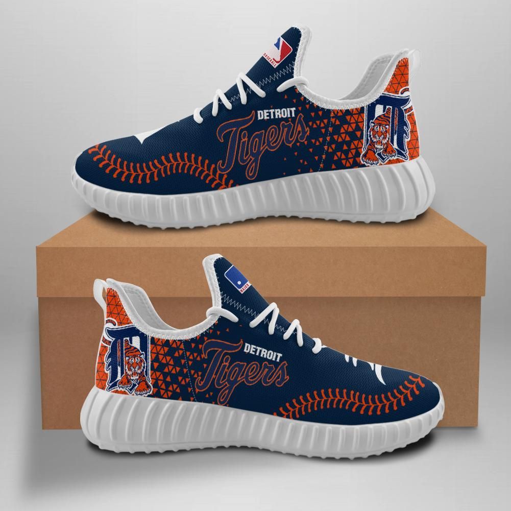 Detroit Tigers Custom Shoes Sport Sneakers Baseball Yeezy Boost