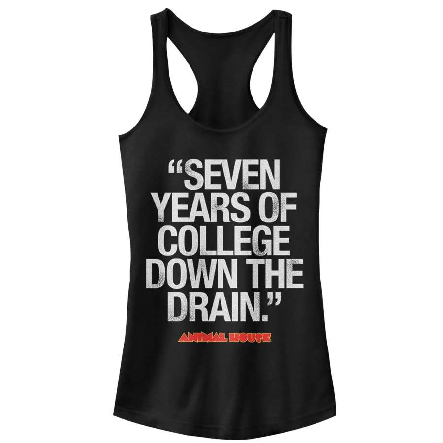 Animal House Junior’s Bluto 7 Years of College  Racerback Tank