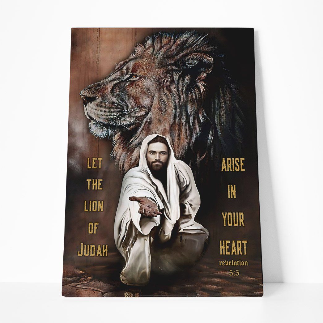 3D Let The Lion Of Judah Arise In Your Heart Custom Canvas