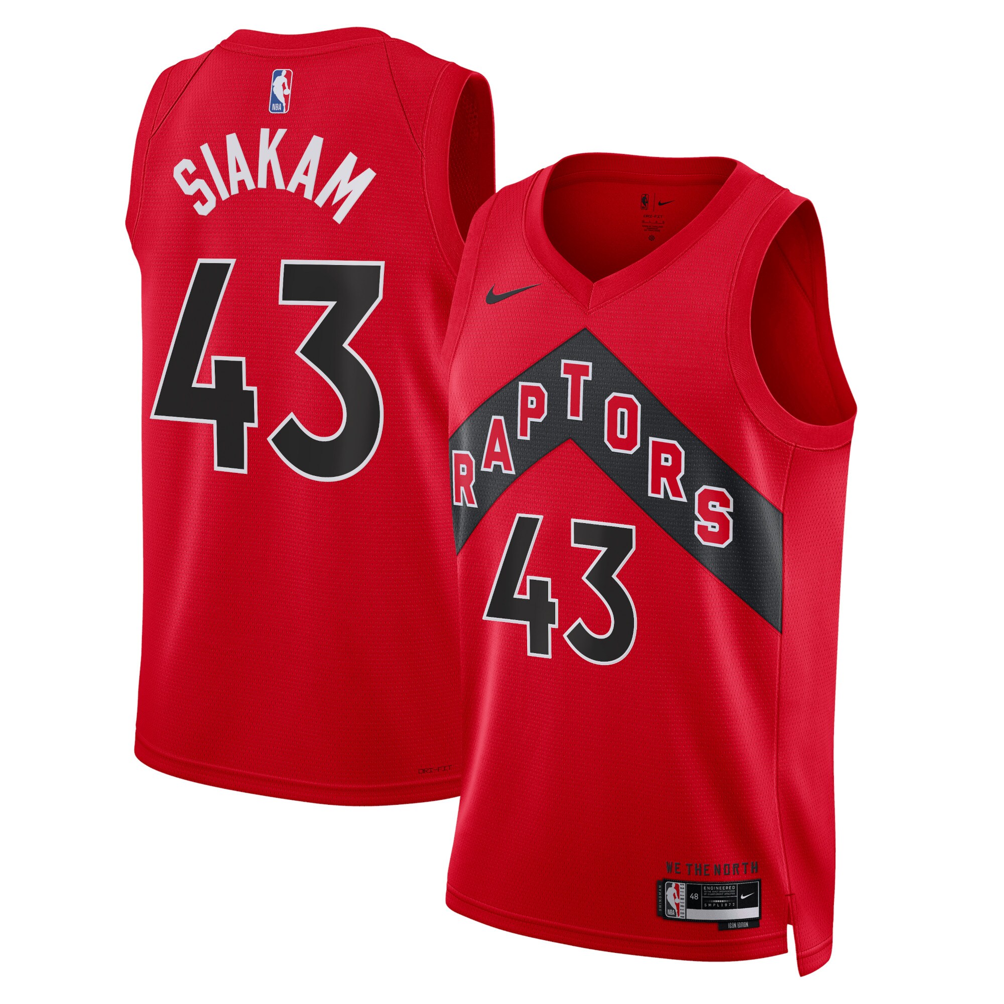 Toronto Raptors Icon Edition Swingman Jersey – Red – Pascal Siakam – Unisex