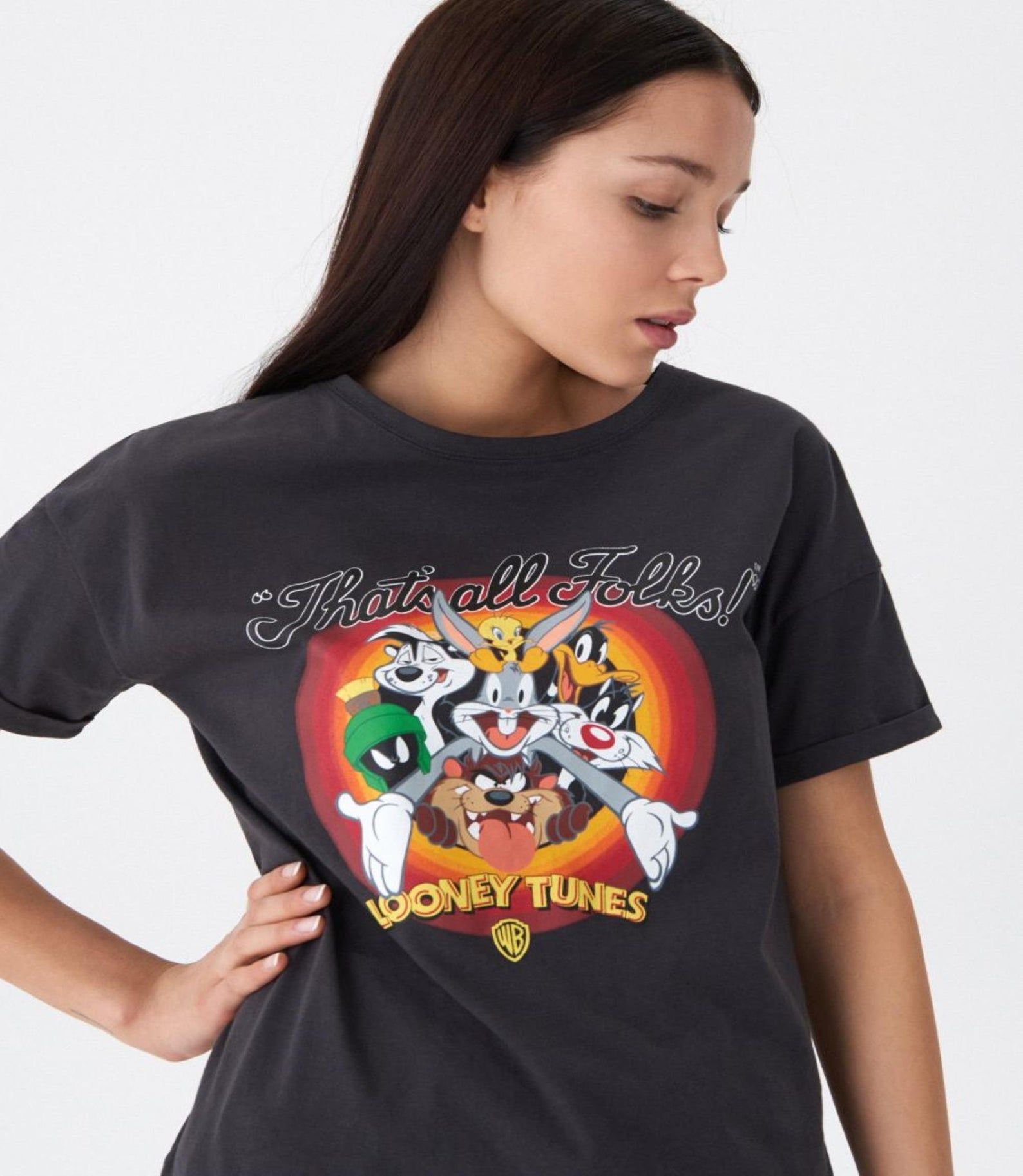 Looney Tunes Retro Group Unisex S-5 T-Shirt Looney Tunes Boxes Shirt Looney Tunes Logo Shirt Tweety Bird Shirt Lola Bugs Bunny