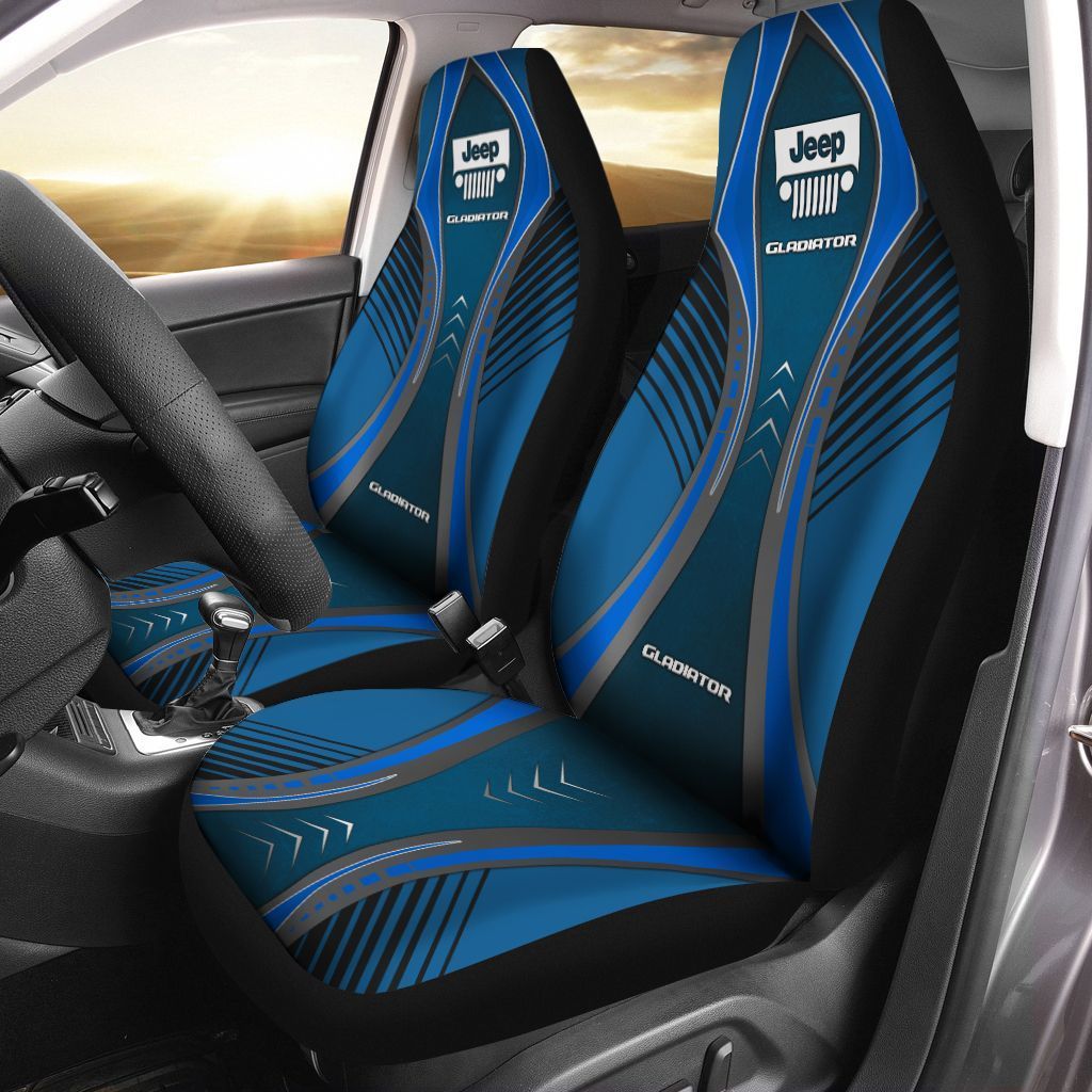 Jeep Gladiator Ttt-Ht Car Seat Cover (Set Of 2) Ver3 (Blue)