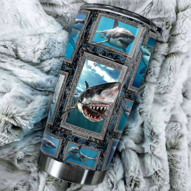 Artsyhomes [Tumbler] Love Shark Stainless Steel-171