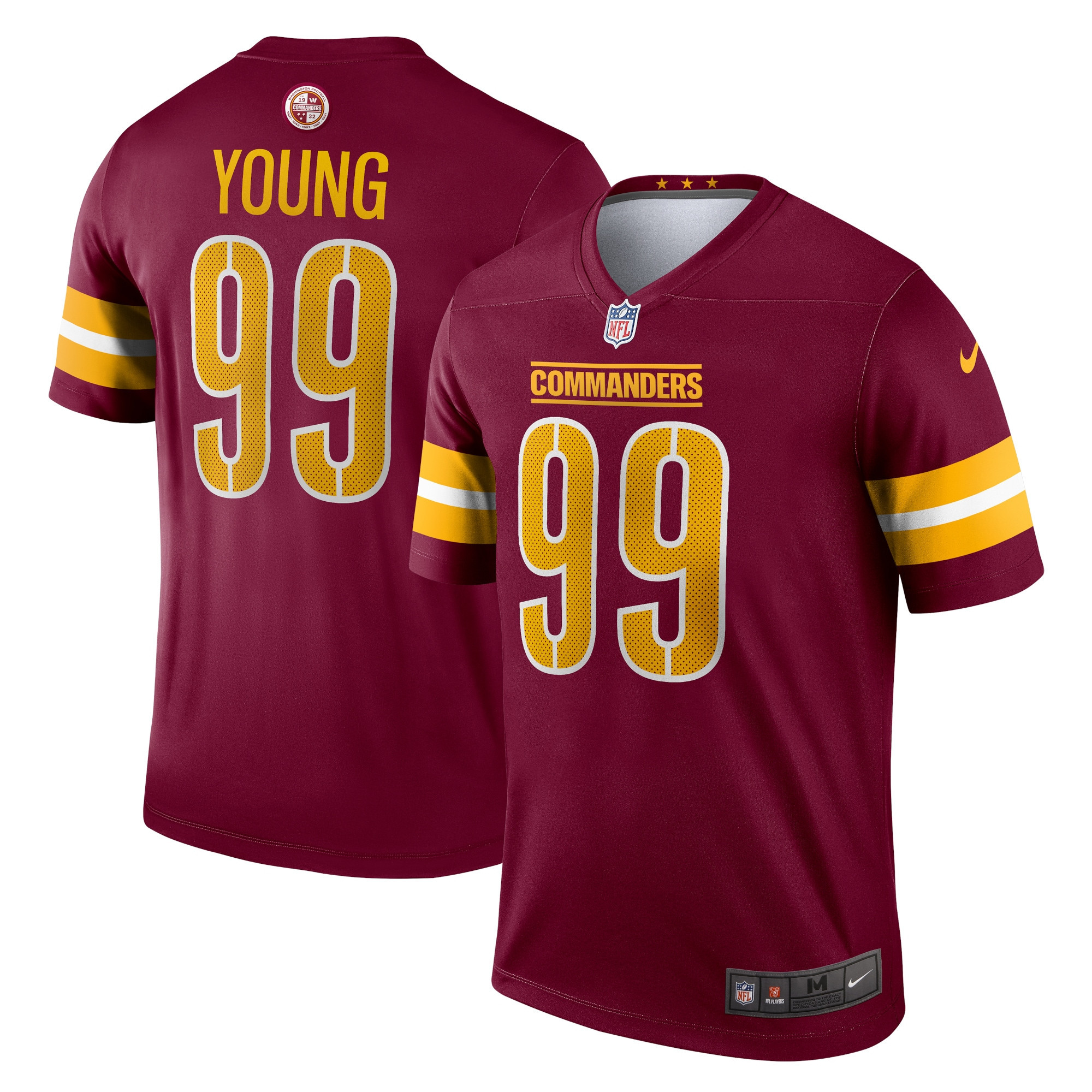 Chase Young Washington Commanders Legend Jersey – Burgundy NFL