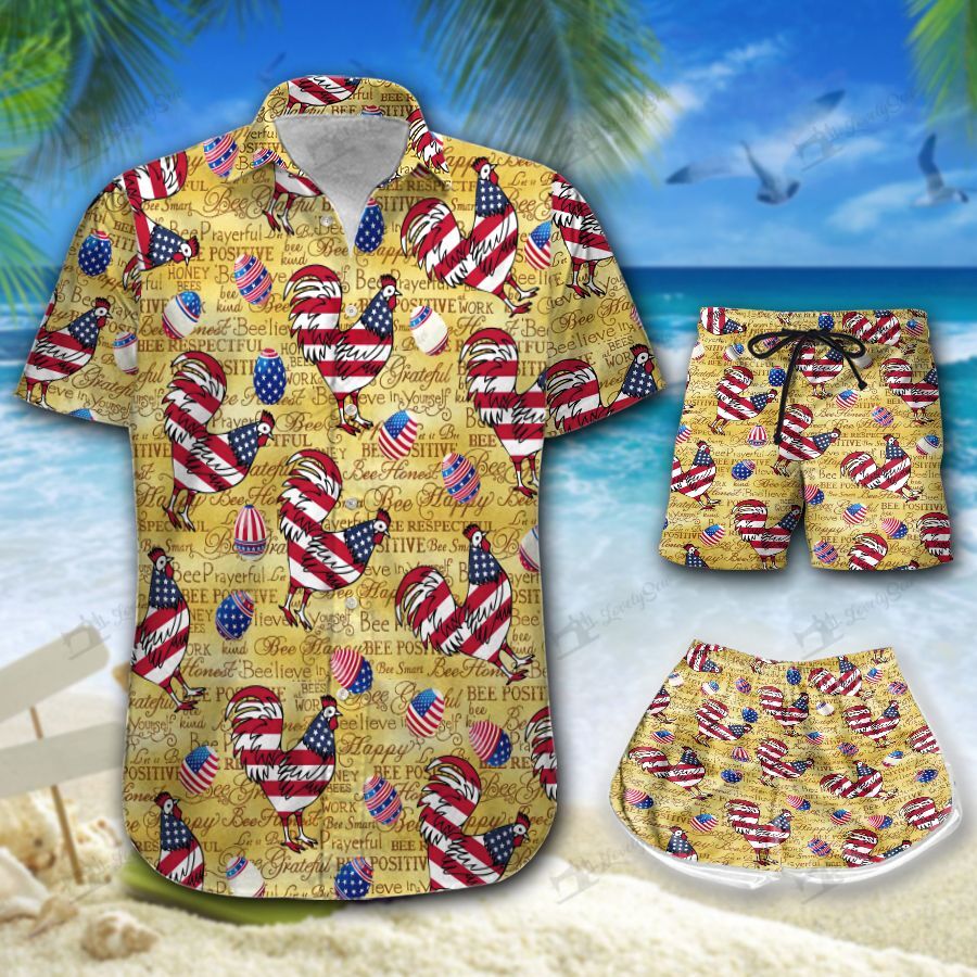 Chickens Hawaiian Shirt Shorts Ha8532