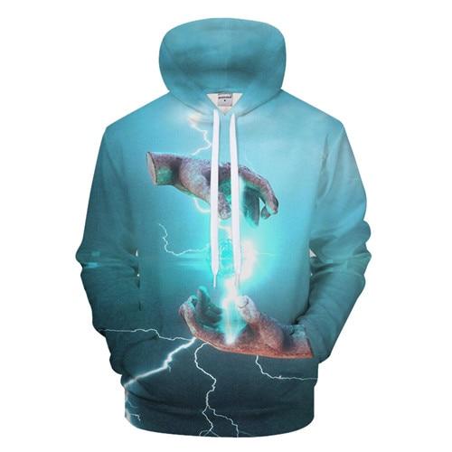 Blue Electric Hands Hoodie