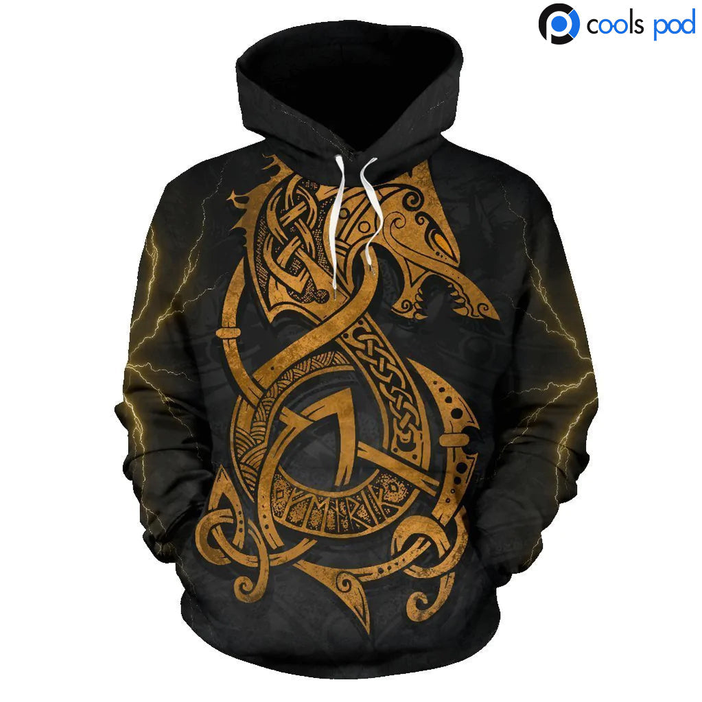 Viking Fenrir Storm Hoodie For Men Women, Viking Fennir Hoodie