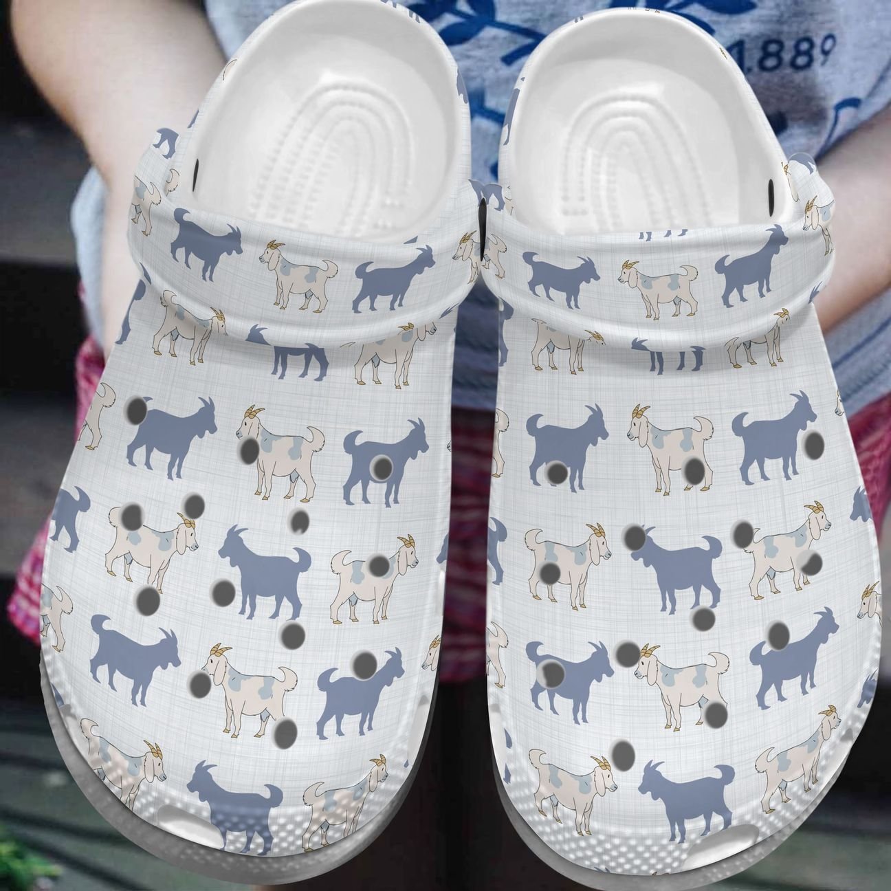 Goat Personalized Clog, Custom Name, Text, Color, Number Fashion Style For Women, Men, Kid, Print 3D Lovely Goat Pattern