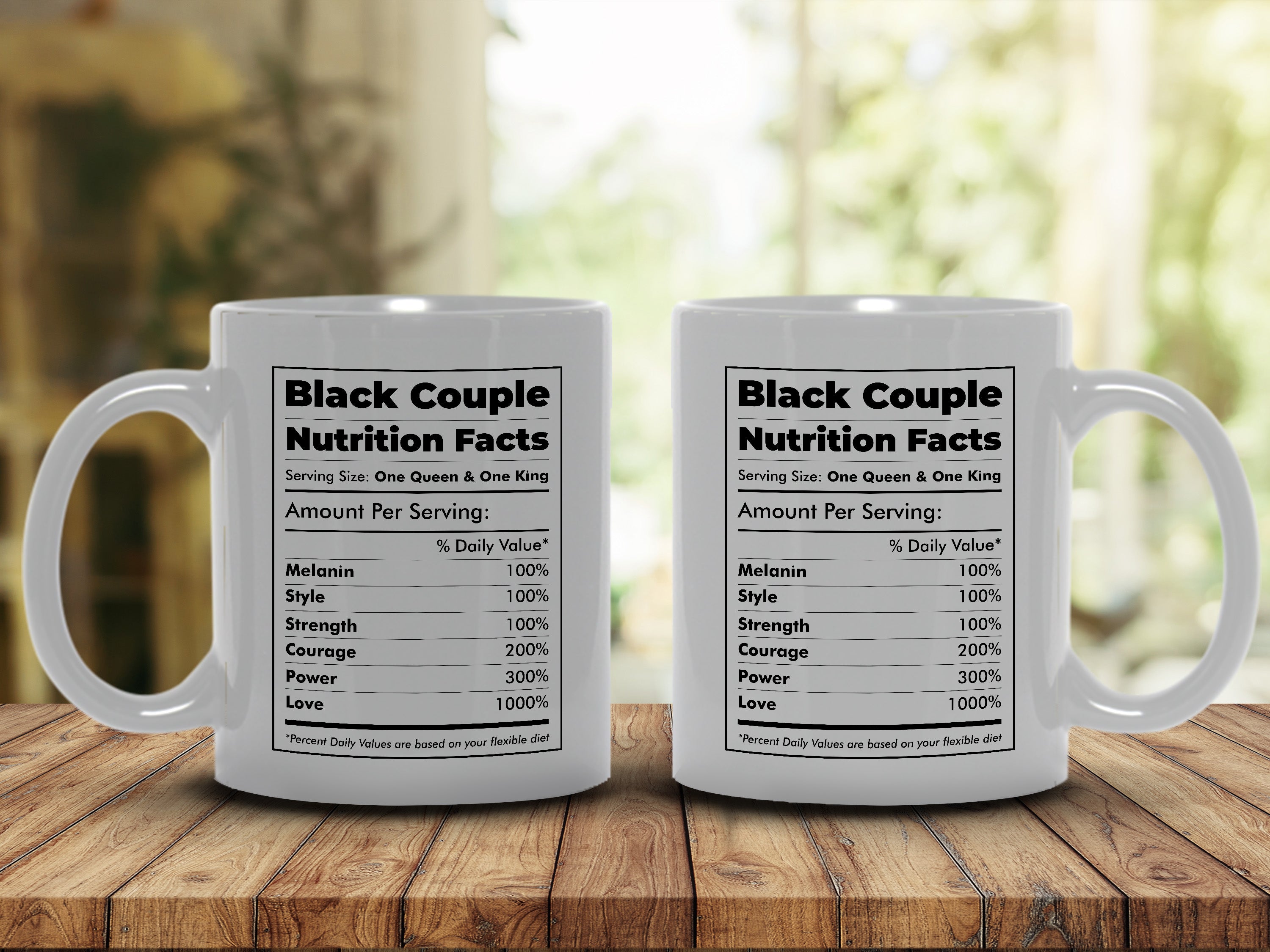 Nutrition Facts Couple Mugs