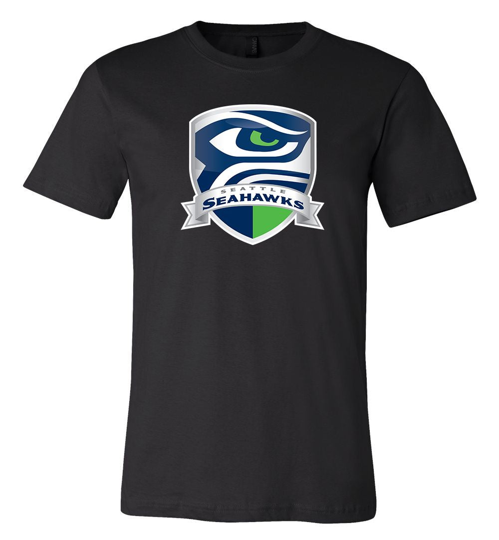 Seattle Seahawks Shield Logo Team Shirt 6 Sizes S-3Xl