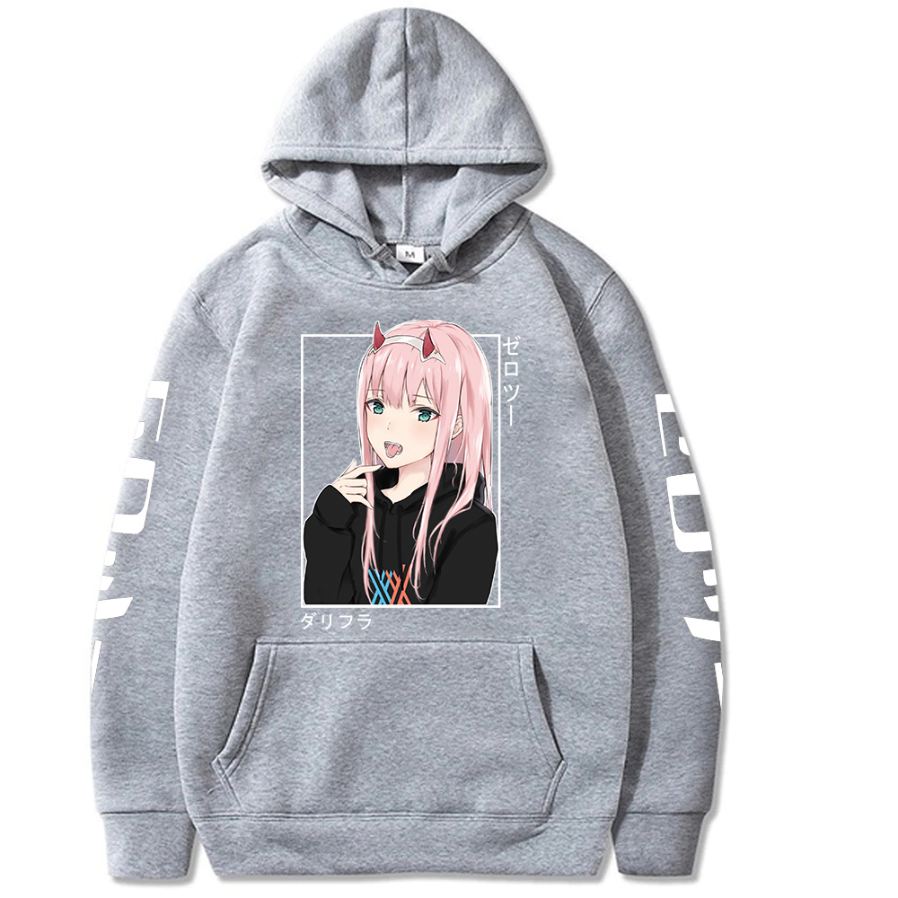 Anime Darling In The Franxx Zero Two Hoodies Harajuku Casual Streetwear Graphic Sweatshirts Unisex Hoodies alx